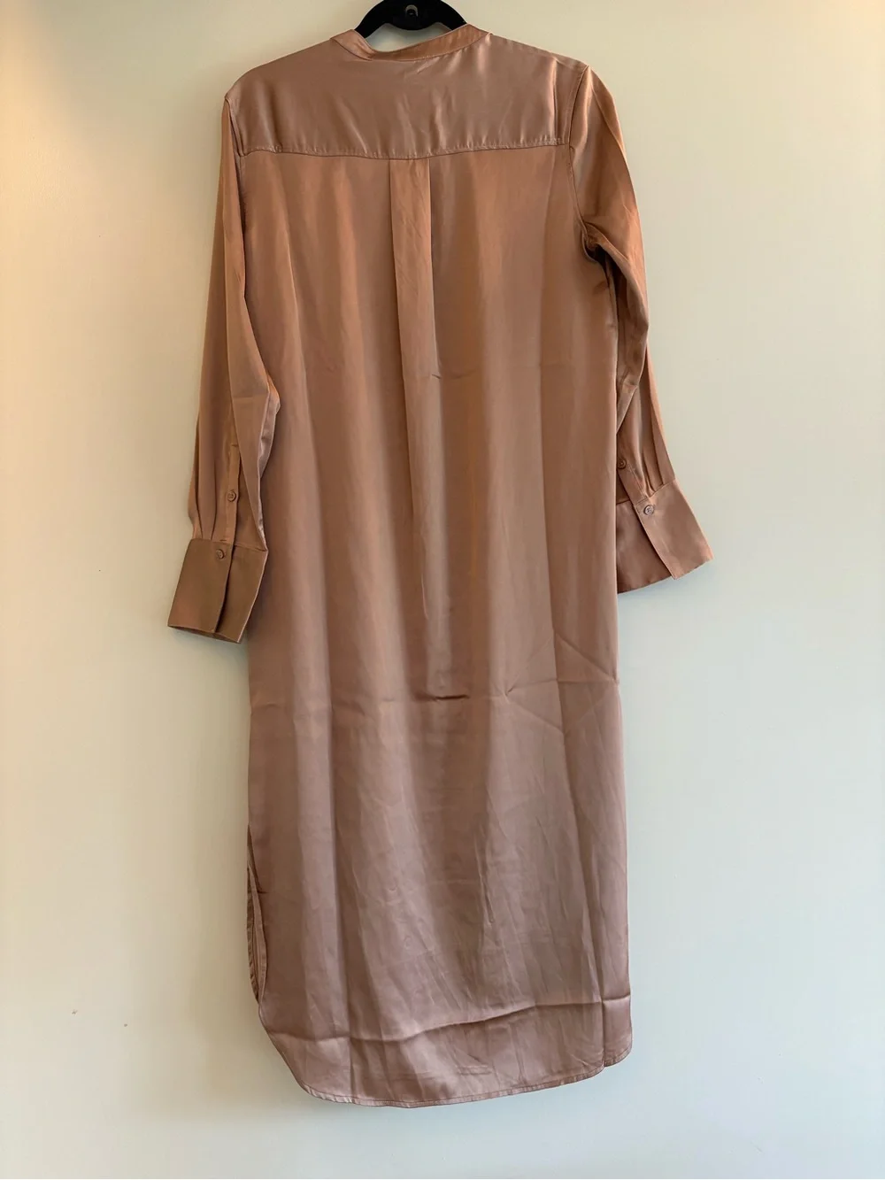Banana Republic Longline Button-Down Shirt in Dusty Rose